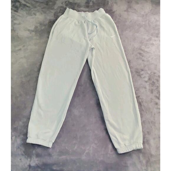 Nike Sportswear Phoenix Sz S Fleece Sweatpants Womens Light Green Cotton C24-42 - Picture 1 of 9